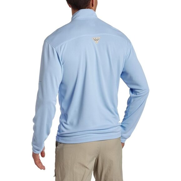 Columbia Mens Blood N Guts LS Tee Omni Shield Shade UPF 30 Light Blue Size M NEW - Picture 5 of 16